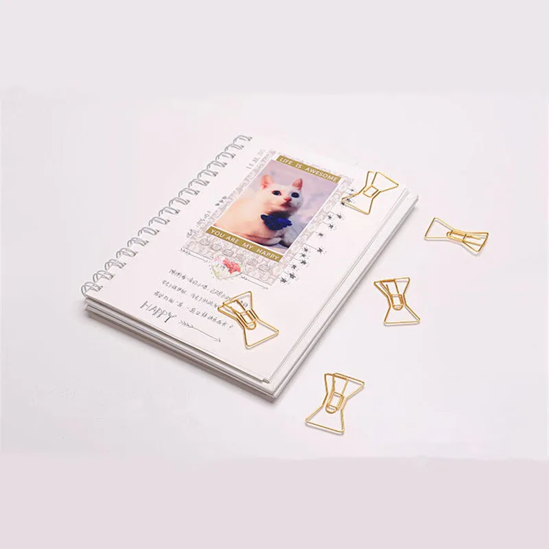 Новые модные золотистые Зажимы для бумаги loвелоvedoki аксессуары планера зажим