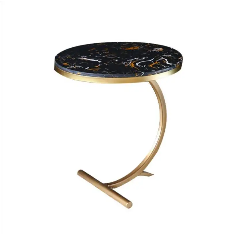 

Nordic marble round coffee table simple small apartment modern tea table luxury living room designer furniture stainless chair