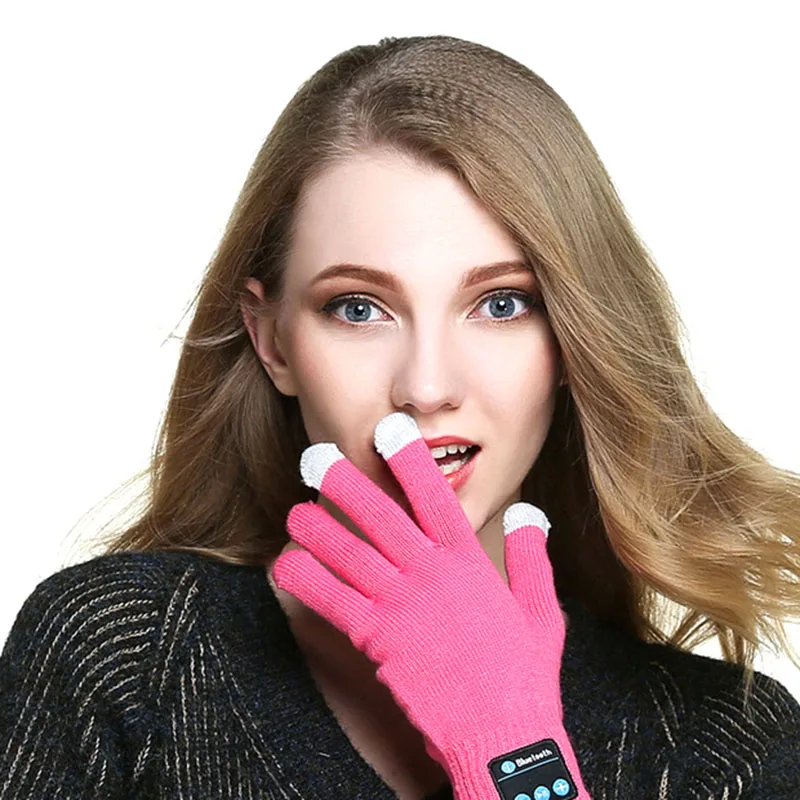 Новые Bluetooth Сенсорный экран перчатки зимние теплые вязаные с звонком