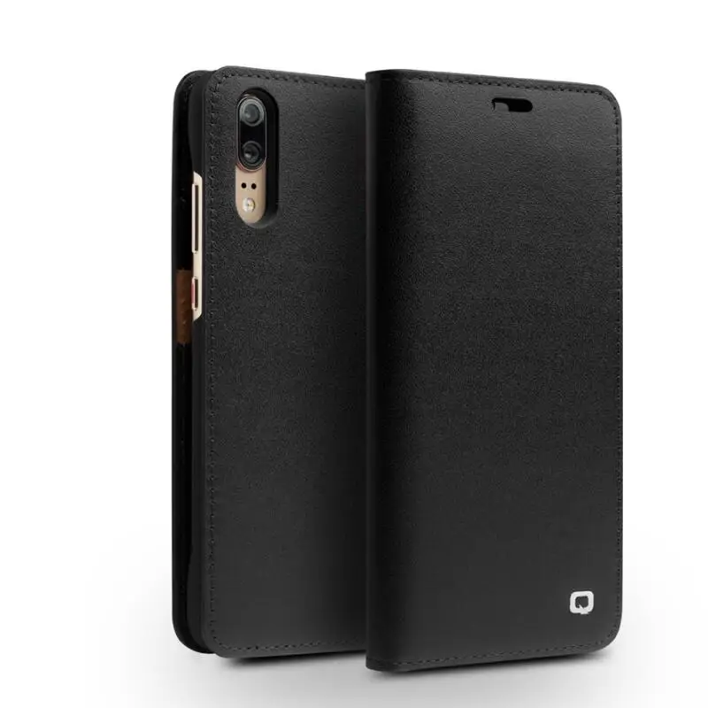 

Original Qialino Brand Natural Calf Skin Genuine Leather Case Wallet Phone Cover For Huawei P20 /p20 Pro Card Pocket