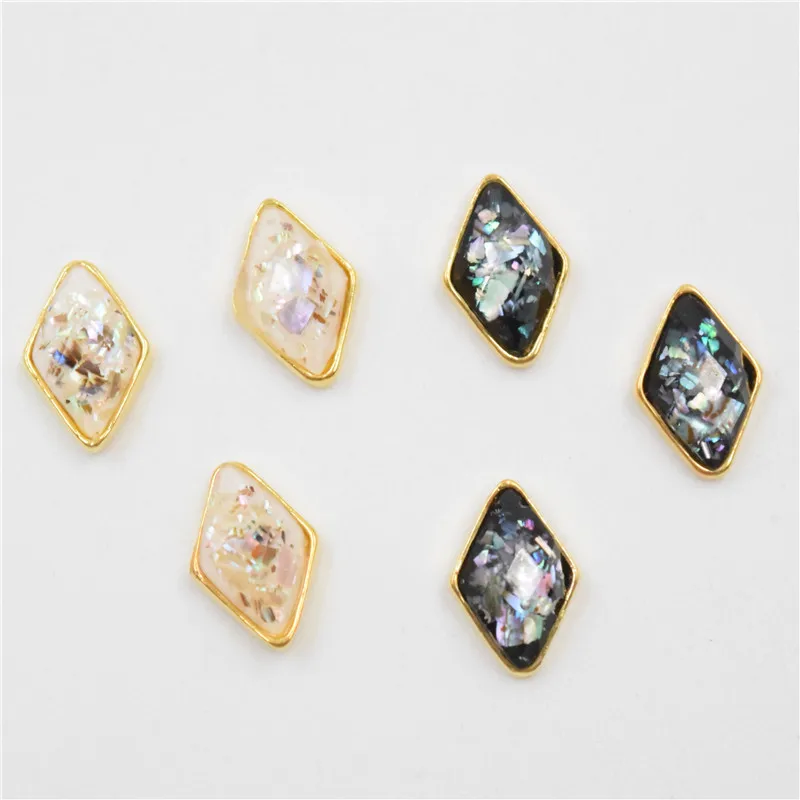10psc новые цветные блестящие стразы 3D украшения для дизайна ногтей подвески из
