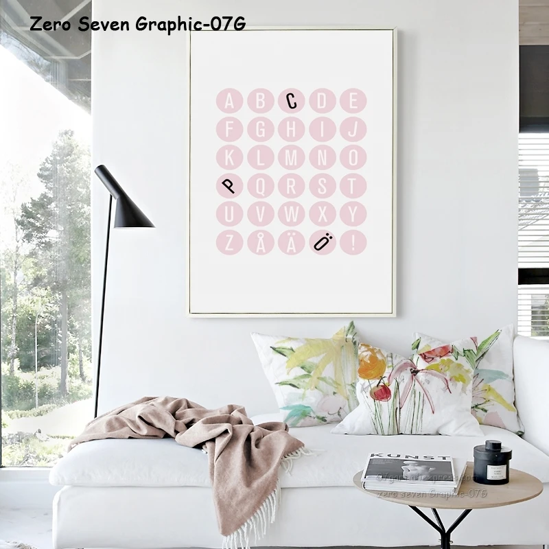 Современная розовая тема Фламинго буквы ананас A4 A3 холст живопись плакаты и