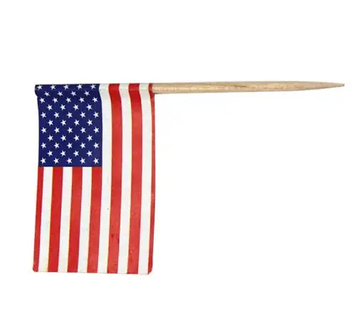 Мини флаг США бумажные пищевые палочки обеденные пирожные зубочистки украшения