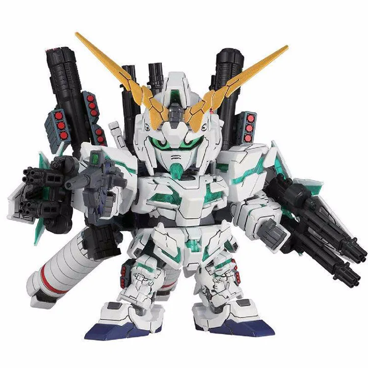 DIY сборка Q версия Gundam SD BB Полная Броня Единорог RX-0 Модель Детская игрушка