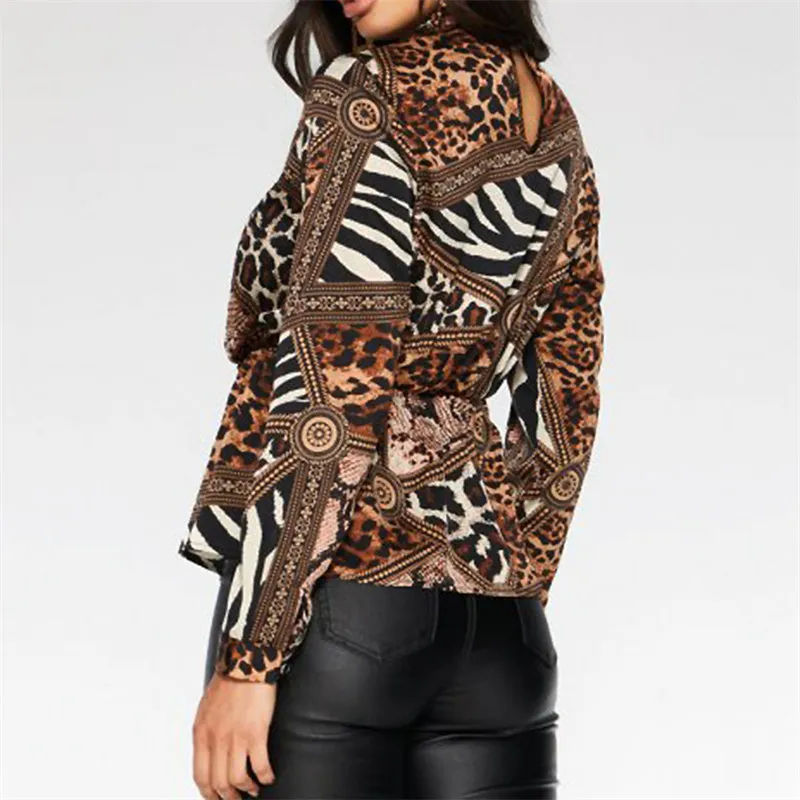 Шифоновая Блузка для женщин 2019 повседневные женские топы сексуальные открытые