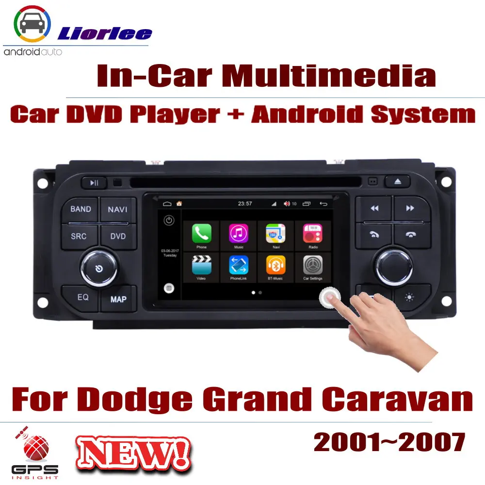 Для Dodge Grand Caravan 2001~ 2007 автомобильный Android плеер DVD gps навигационная система HD экран Радио Стерео интегрированный мультимедиа
