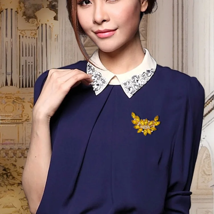 Женская Брошь с кристаллами разноцветная Стразы X1443|jewelry brooch|brooches for womenbest brooches |