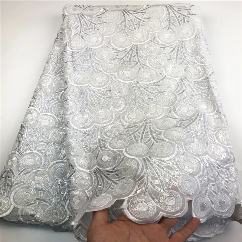 

FolaSade New Design Nigerian French Tulle Lace With Sequins Stones Beads Latest African Embroidered Mesh Lace Fabrics CHYO1 (7)
