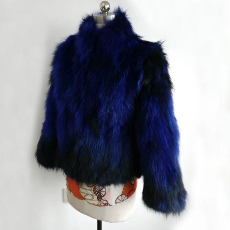 Роскошная оригинальная Женская куртка из натурального меха енота со стандартным