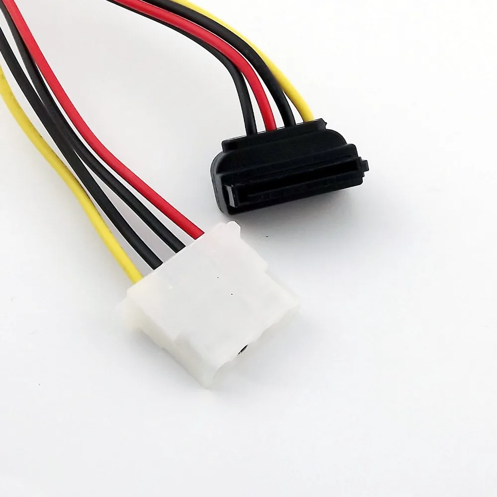 20x IDE 4 контактный разъем Molex к SATA 15 90 градусов прямоугольный адаптер питания для