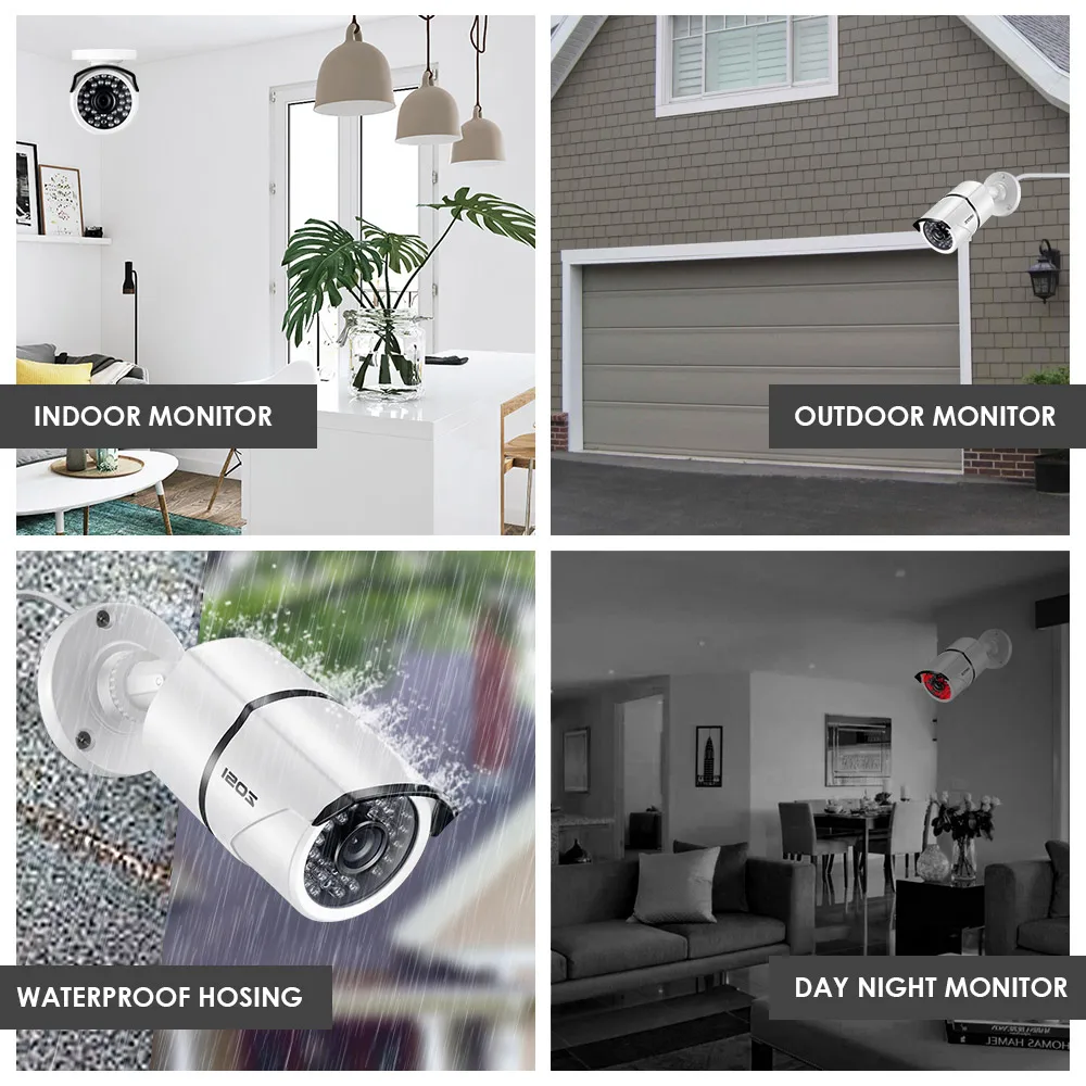 ZOSI 1080P HD POE IP камера 2MP Пуля CCTV IP камера для POE NVR системы Водонепроницаемый Открытый ночное видение
