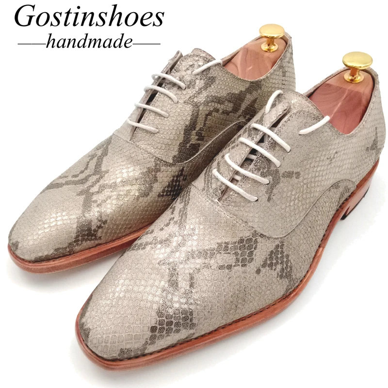 GOSTINSHOES/Мужские модельные туфли оксфорды ручной работы Goodyear из Натуральной
