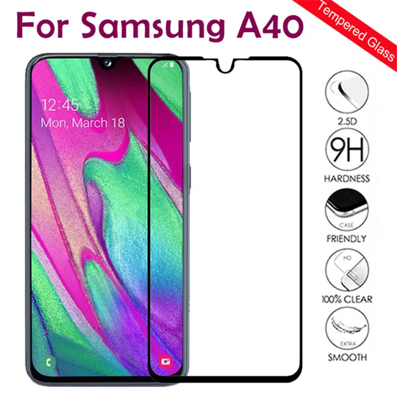 Защитное стекло для Samsung Galaxy A40 2019 Защита экрана Samsun Gelaksi A 40 40A A405F закаленное 5 9