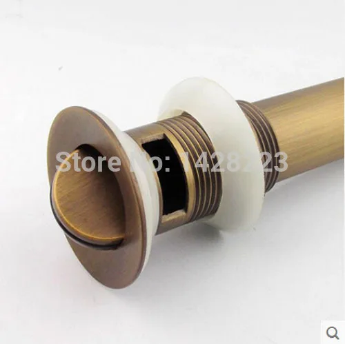 Бесплатная доставка Античная Латунь Золотой бассейна Pop Up Дрейн латунь Ванная