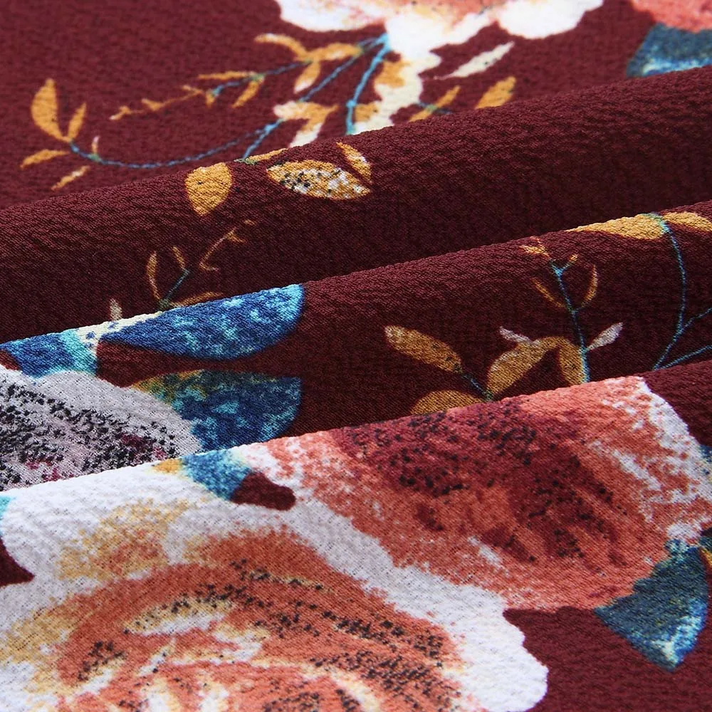 Лидер продаж Женская Сексуальная Повседневная футболка с цветочным принтом топы