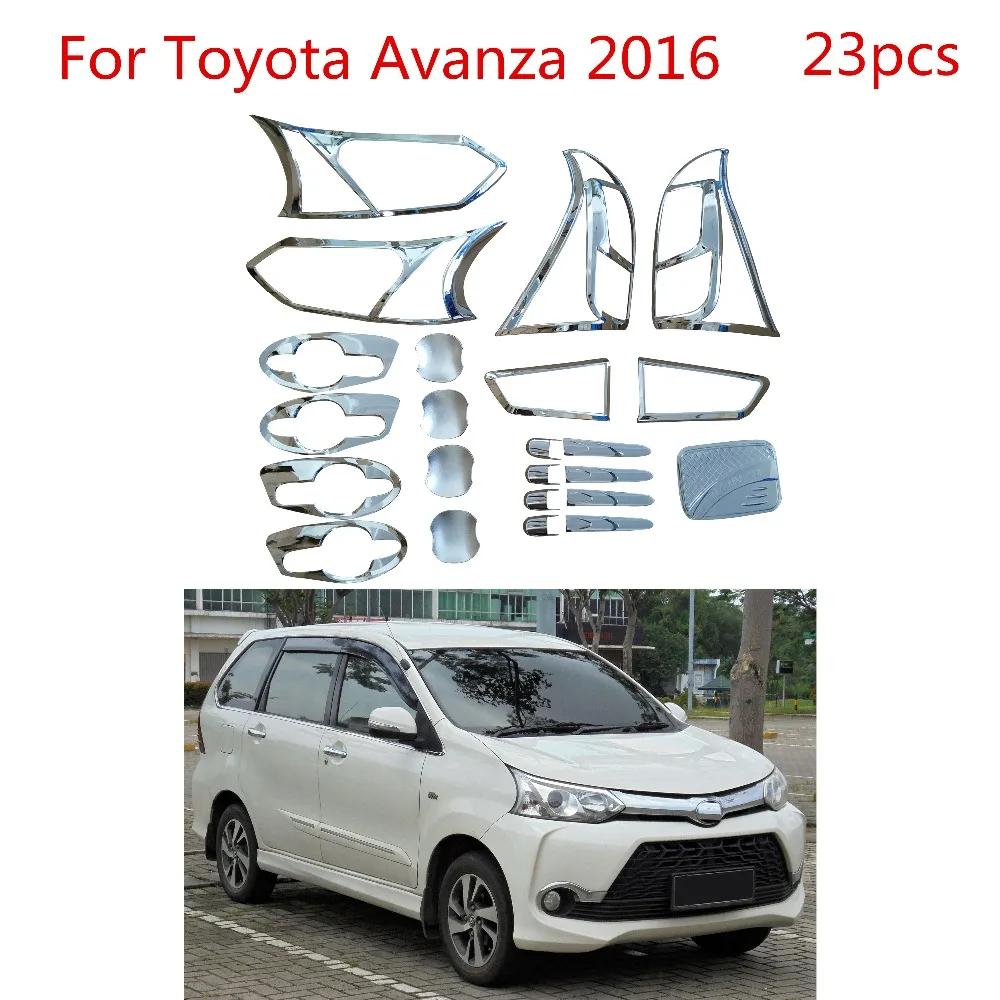 Для Toyota Avanza- FS автомобиль переоборудование экстерьера является специальным качественным 23 шт. АБС хромированная отделка аксессуары с покрытием
