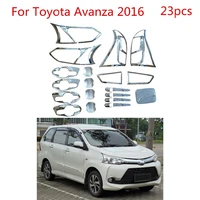 for toyota avanza 2015 2018 fs car exterior refit is special high quality 23pcs abs chrome plated trim accessories plated