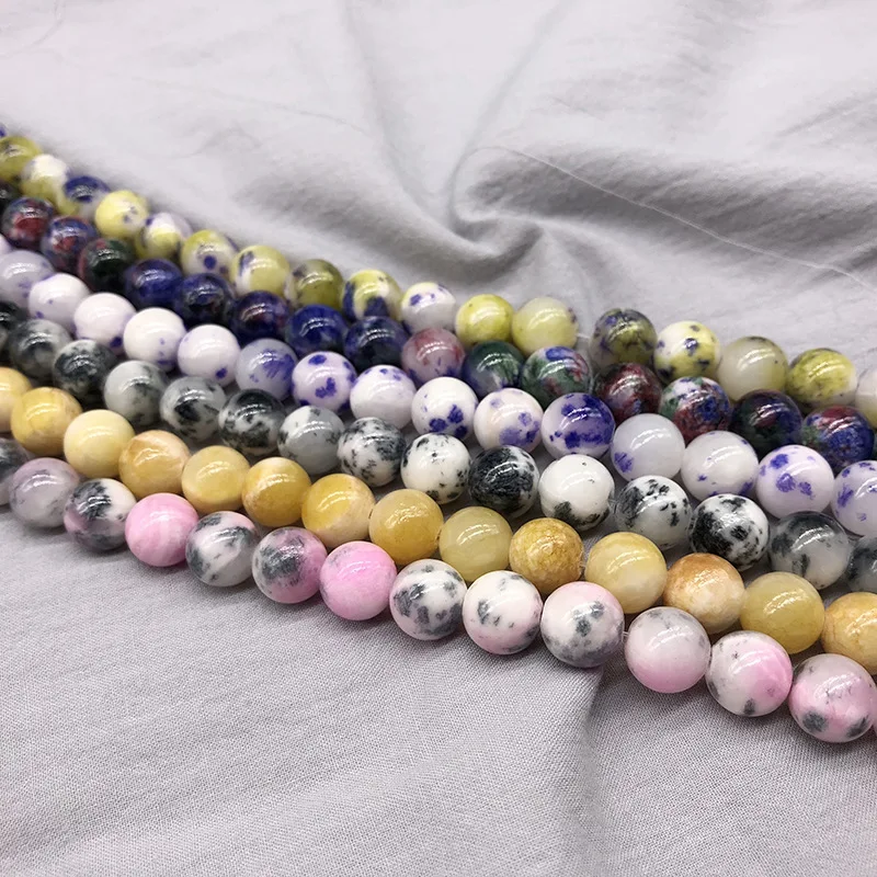 6mm 8mm 10mm Natural Stone Bead Pink Quartz Amethysts Agates Lapis lazuli For Jewelry Making DIY necklace Bracelet 15 Inches | Украшения и