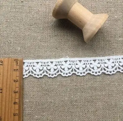 White 2 Новая хлопковая вышитая белая бежевая Цветочная кружевная ткань Дубай широкая швейная DIY отделка аппликация лента шнур воротник платье Гипюр Декор - Цвет: White 2