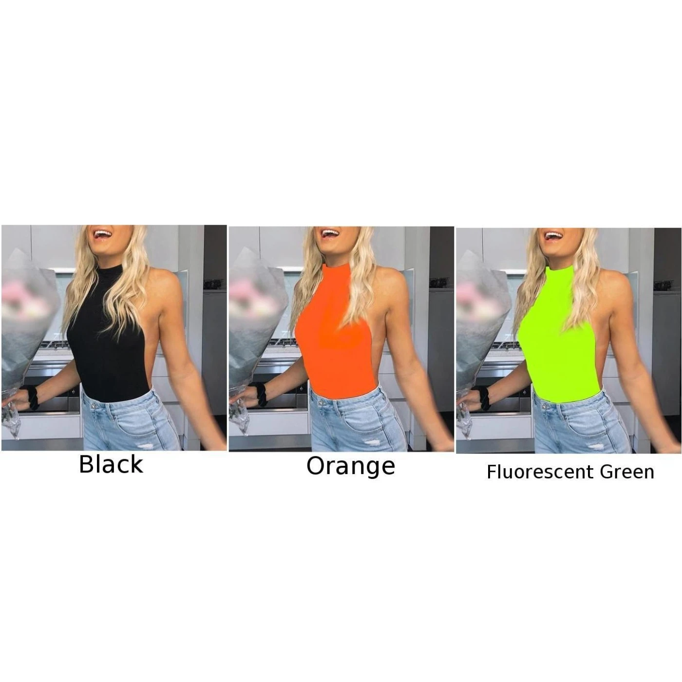 Женские Боди однотонные вечерние летняя блузка на бретелях с вырезом комбинезон