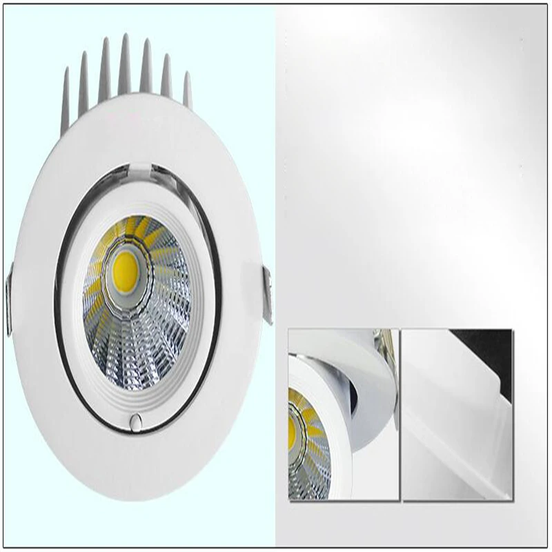 LED Trunk Downlight COB Ceiling 10w 15W AC85-265V Adjustable recessed led Indoor Spot Light cob downlight | Освещение