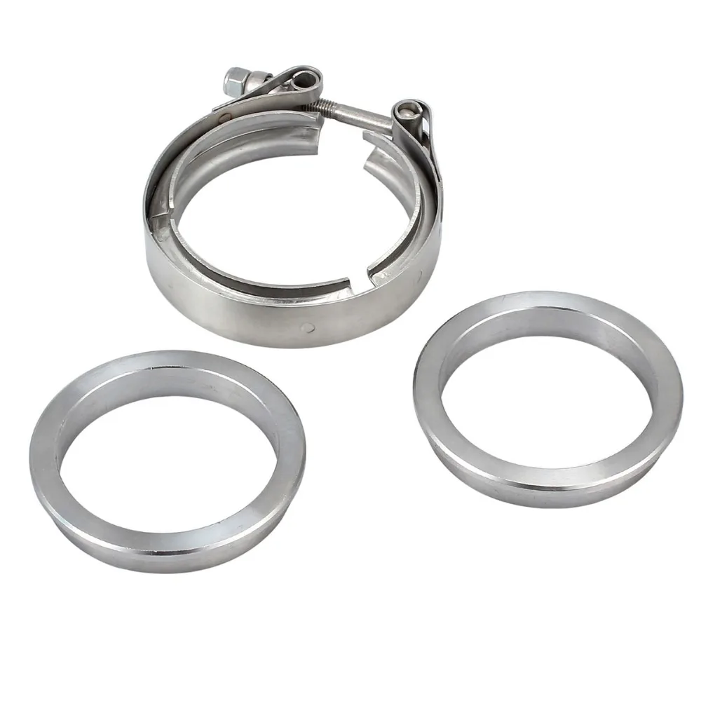 Stainless steel clamp iron flat flange Exhaust pipe hoop 2.5 Inch 63mm V-band Clamp Turbo Female &amp Male Flange Hoop | Автомобили и
