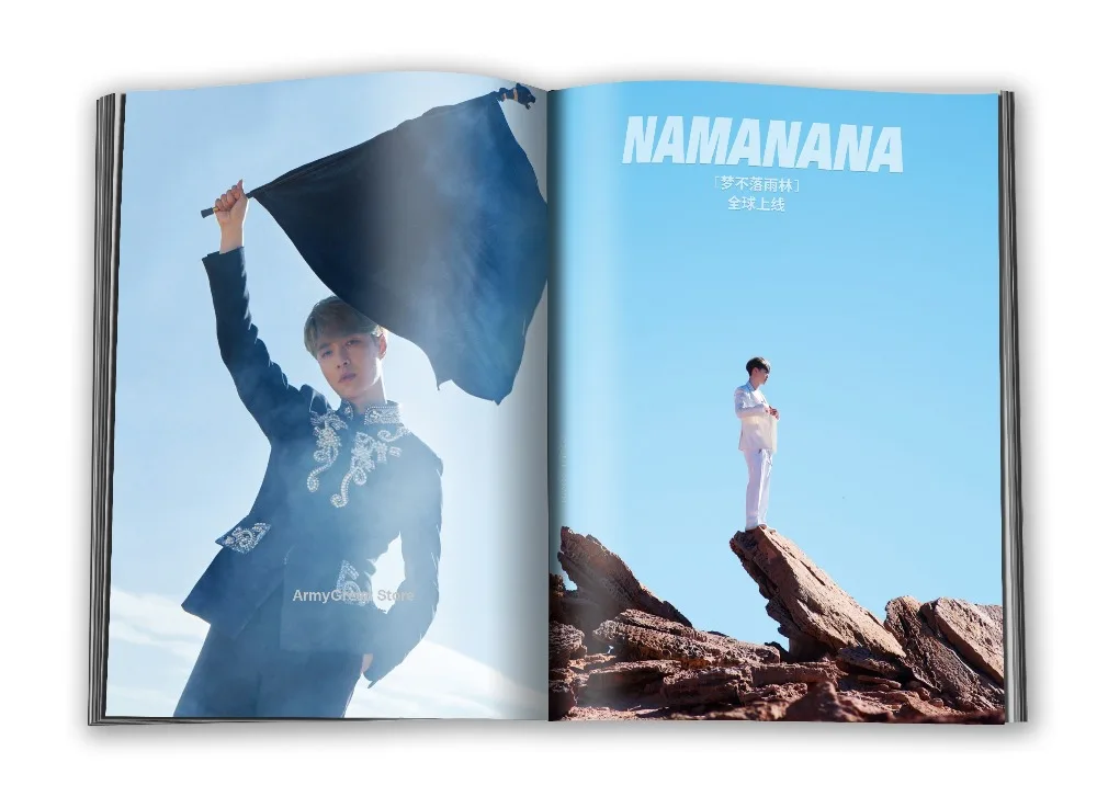 Китайские мужские художники лежали Zhang Yixing EXO фотоальбом книга Постер открытка