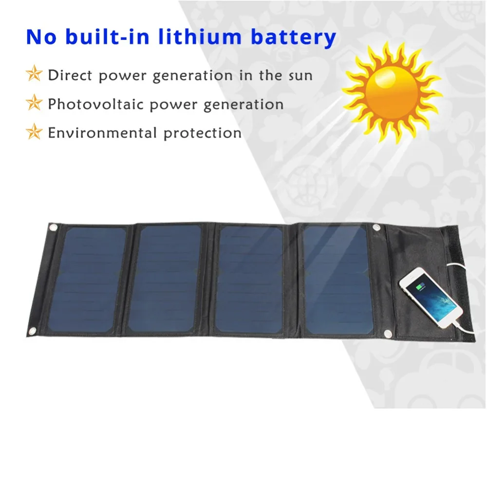 LERRONX Sunpower Солнечная Панель зарядное устройство 28 Вт Складные портативные