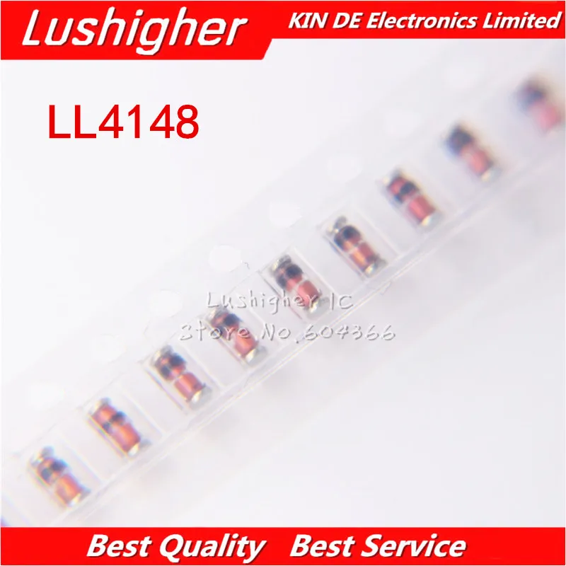 100 шт. LL4148 LL34 4148 SOD-80 1N4148 IN4148 коммутационный диод SMD | Электронные компоненты и