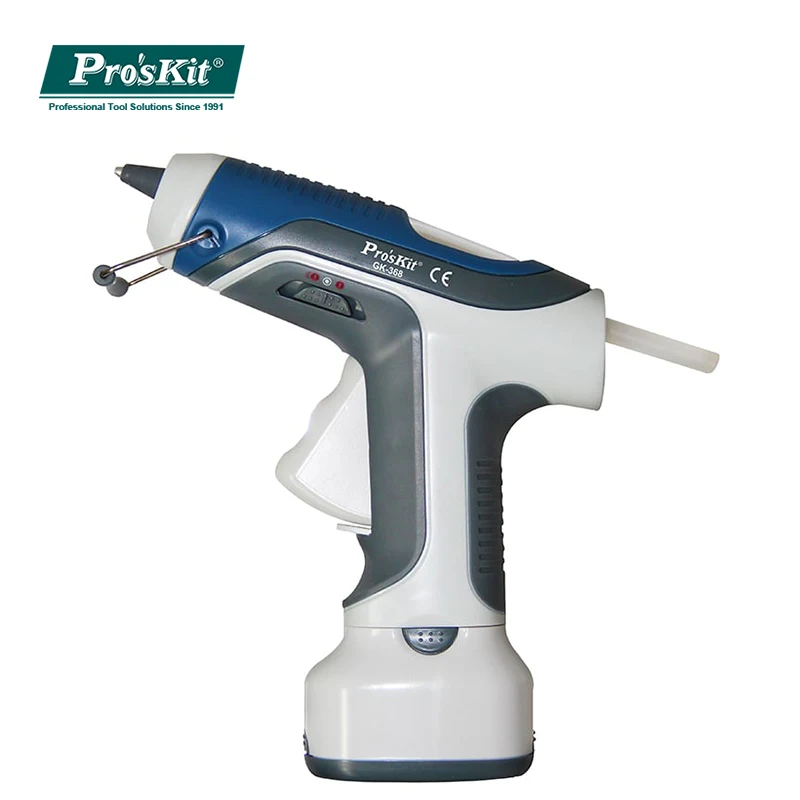 

Pro'sKit GK-368 7W/6V Battery Operated Cordless Hot Melt Glue Gun For DIY with 7mm Glue Sticks