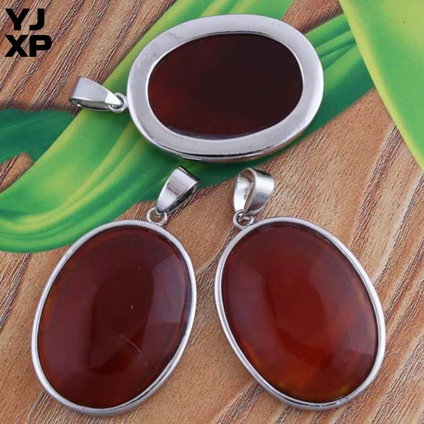 YJXP популярный простой стиль посеребренный овальной формы зеленый авантюрин опал