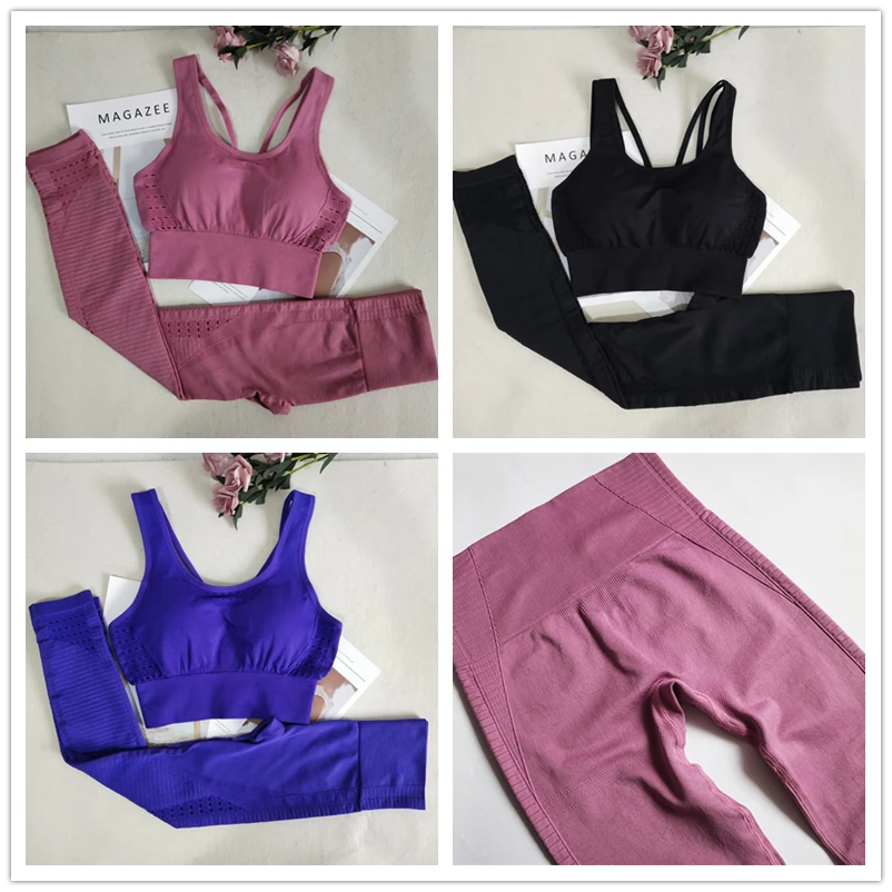 Oyoo розовый энергии бесшовные леггинсы для женщин Высокая талия бег femme кальсоны