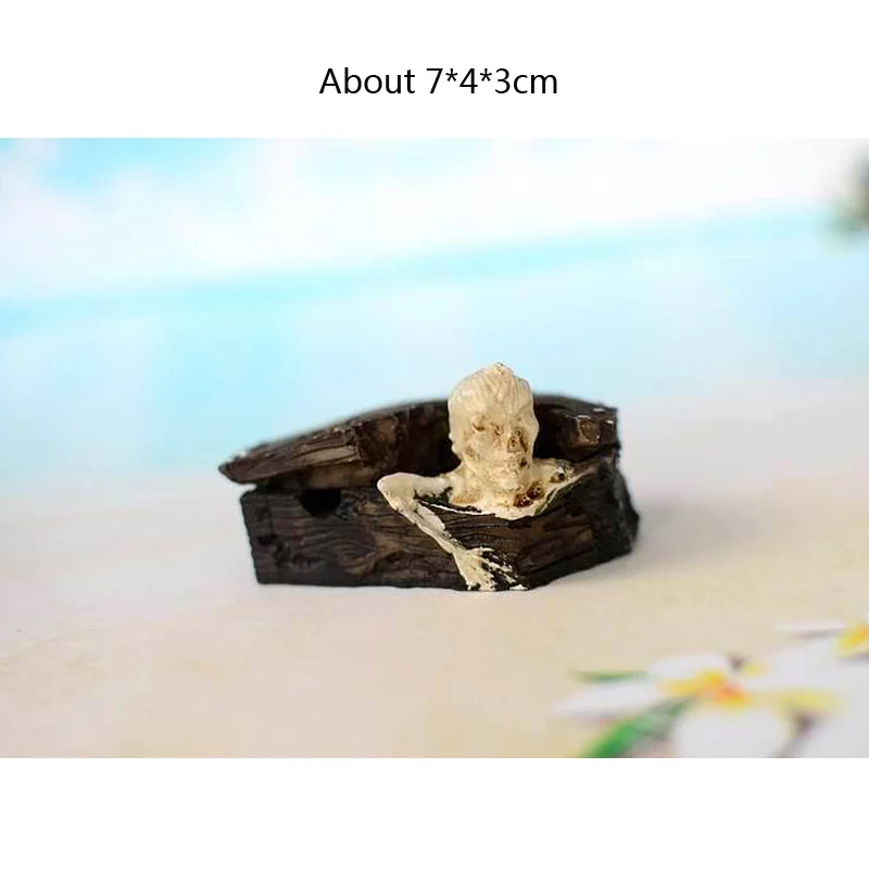 1 шт. домашние ремесла Череп смола песок игрушки орнамент резервуар для рептилий
