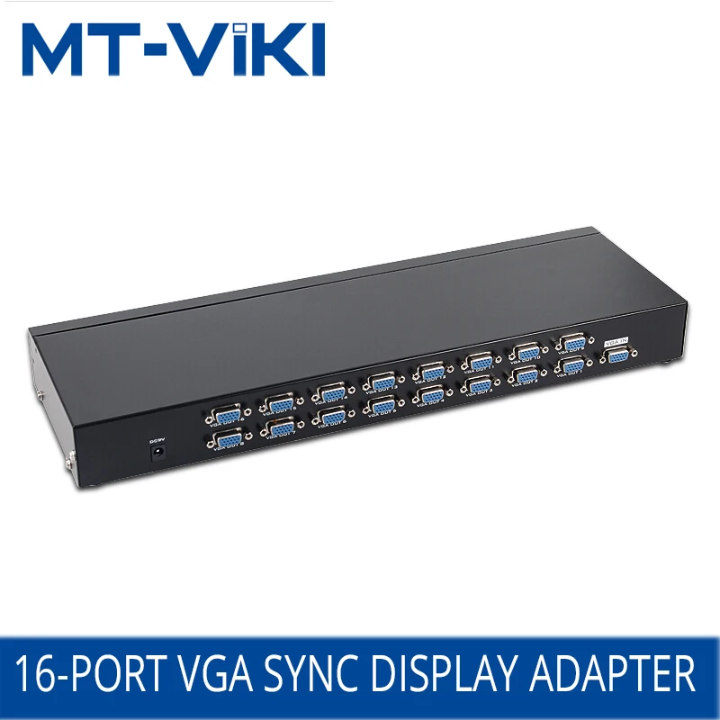 MT-VIKI 16 Port VGA splitter 1 input 16 output Display Projection Splitter Suitable For Offices Shopping Mallsteachin MT-35016
