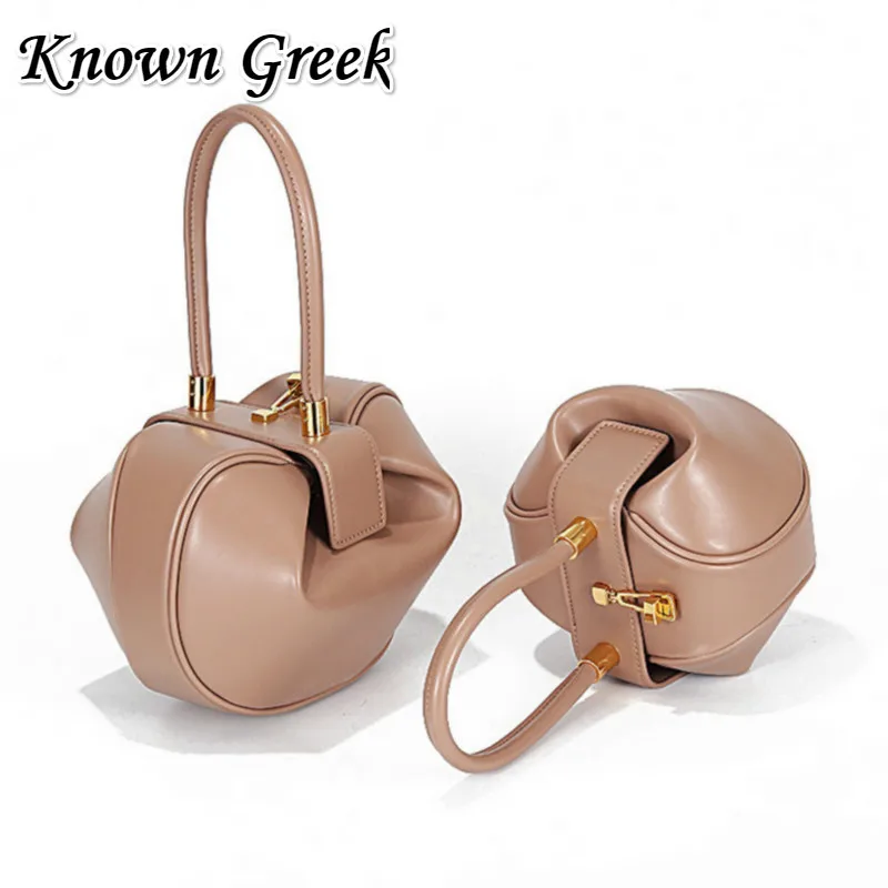 2019 New Elegant Spherical Cow Genuine Leather Bags Women Small Designer Handbags High Quality Luxury Ladies Tote | Багаж и сумки