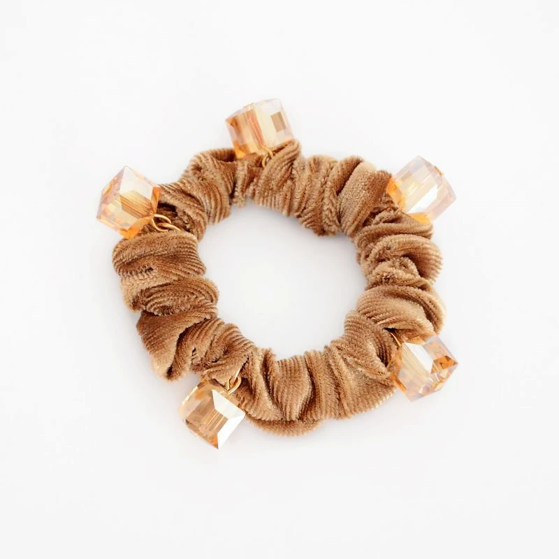 1 шт. Женская Вельветовая резинка для волос с кристаллами|jewelry cooper|jewelry codejewelry flash |