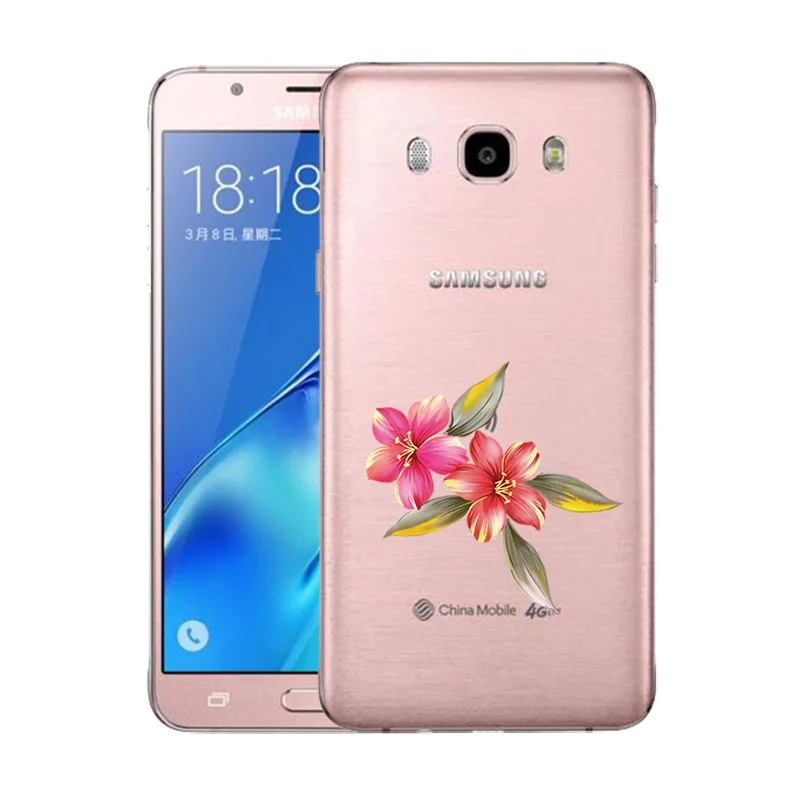 QMSWEI Soft Tpu Clear Phone Case For Samsung Galaxy A3 A5 2016 2017 prime J1 J2 J3 J5 J7 Flower Flora Print Cover Free shipping |