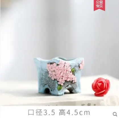 M 3.5x4.5cm Европейский пасторальный Творческий мясистые суккулентные растения Цветочный горшок орнамент мясистый большой горшок скандинавского цемента силиконовая форма - Цвет: M 3.5x4.5cm