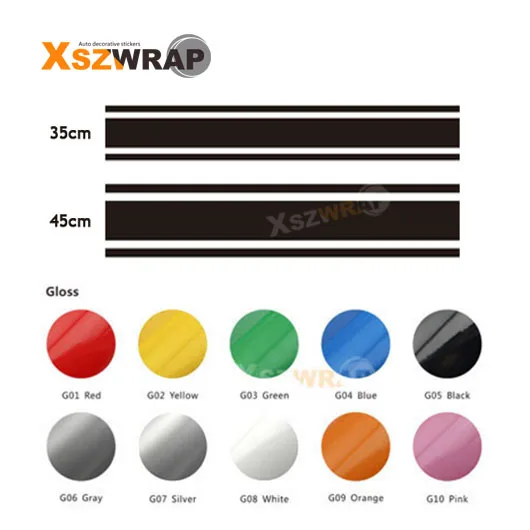 (35*450 см/рулон) 175 &quotнаклейки на крышу капота автомобиля гоночные полосы наклейки