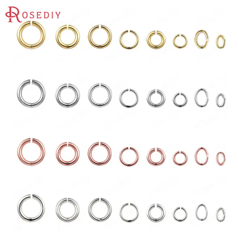 

(B010)20 pieces High Quality Gold Color Real Silver Color Plated Brass Jump Rings Diy Jewelry Findings Earrings Accessories