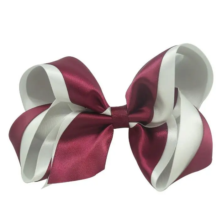 Бесплатная доставка оптовая продажа 100 шт. однотонная лента с бантом зажим для