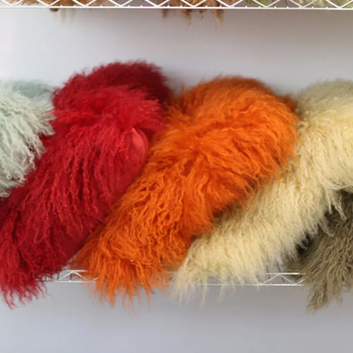 Красочная изготовленная на заказ Подлинная монгольская меховая подушка|mongolian fur