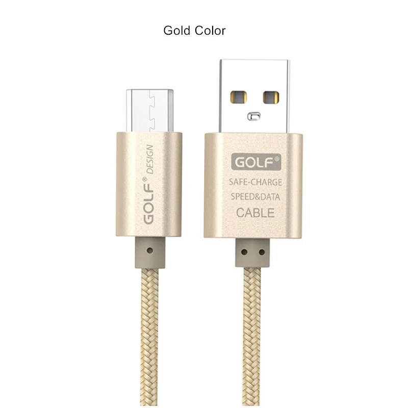 GOLF Micro USB кабель для зарядки и передачи данных для samsung S6 S7 LG G3 G4 Redmi 5A Note4 3 м металлический плетеный провод для быстрой зарядки телефона Android 3 м