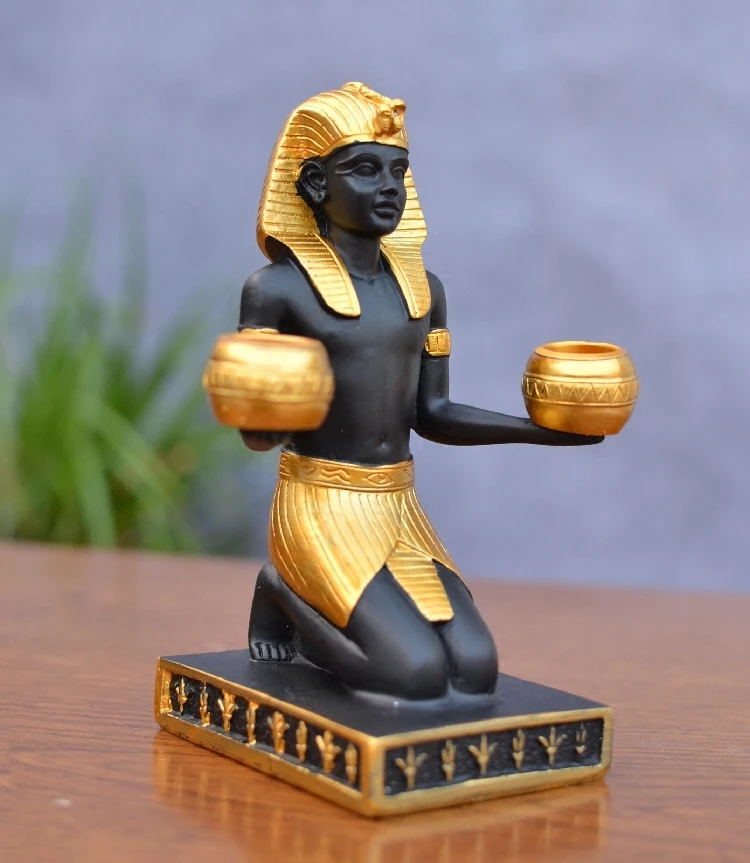 Декоративный подсвечник классический египетский фараон Статуэтка Статуя