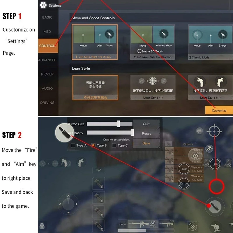Мобильный игровой контроллер с чувствительной съемкой игровые пусковые кнопки и