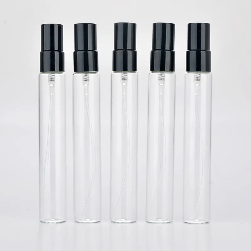 

Wholesale 15ML Clear Portable Glass Perfume Bottle With Sprayer Empty Spray Perfume Vial For Traveler LX1249