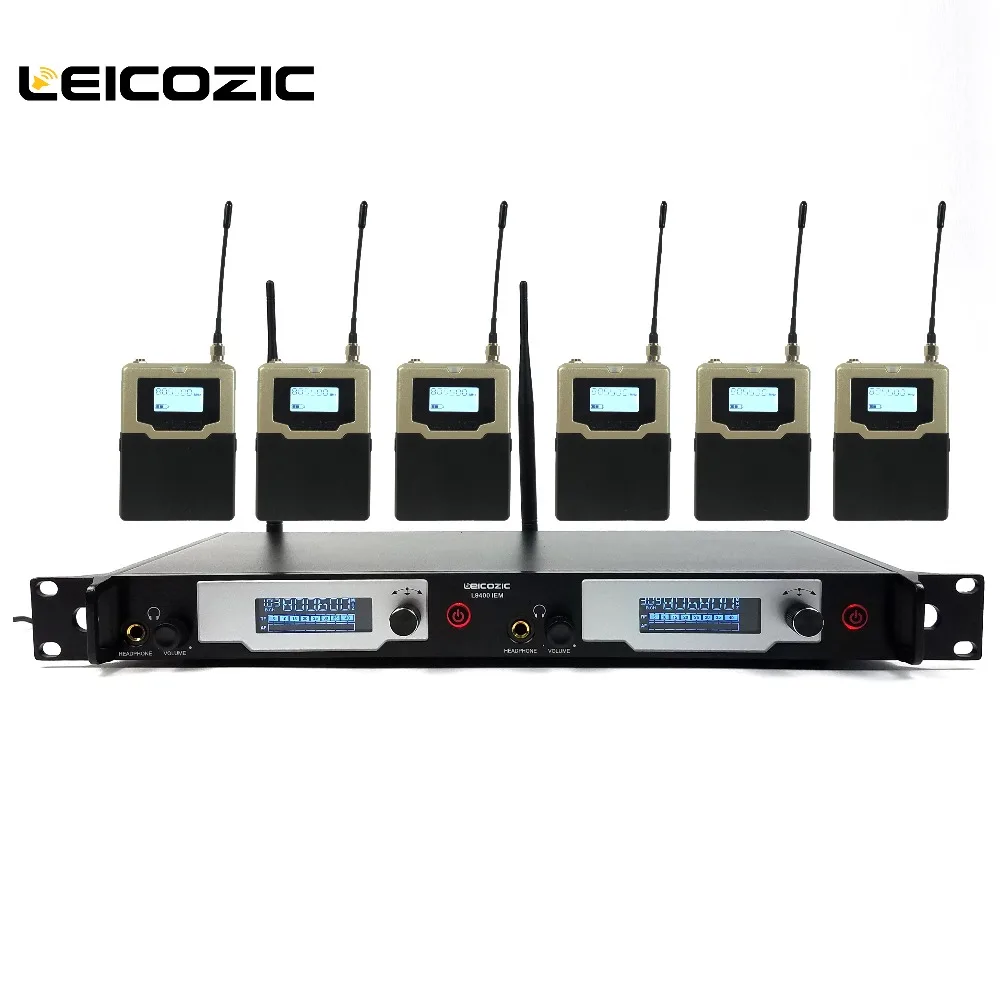 Leicozic беспроводная система мониторинга UHF наушники-вкладыши беспроводные и 6 приемников сценический монитор система L9400 IEM SR2050 IEM