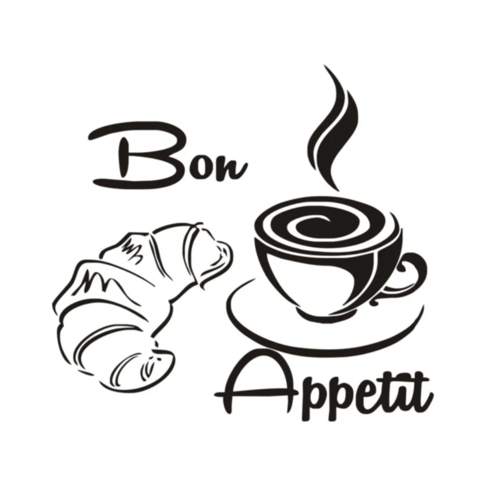 Кофе с рисунком усы виниловые наклейки на стену Водонепроницаемая Наклейка дома