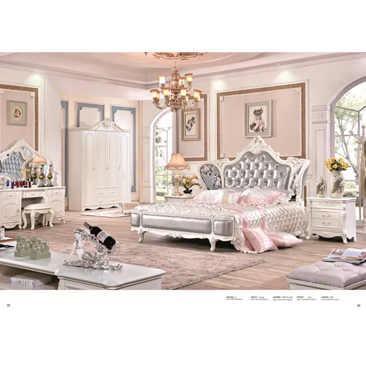 Американский стиль антикварные деревянные кровати модели с ночными столами |