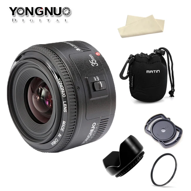 В наличии! Оригинальный объектив YONGNUO 35 мм f2 YN35mm с большой апертурой автофокусом